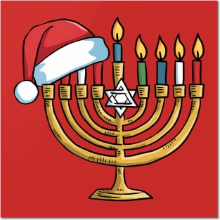 Jewish Christmas Hanukkah Chanukah Holiday Posters and Art